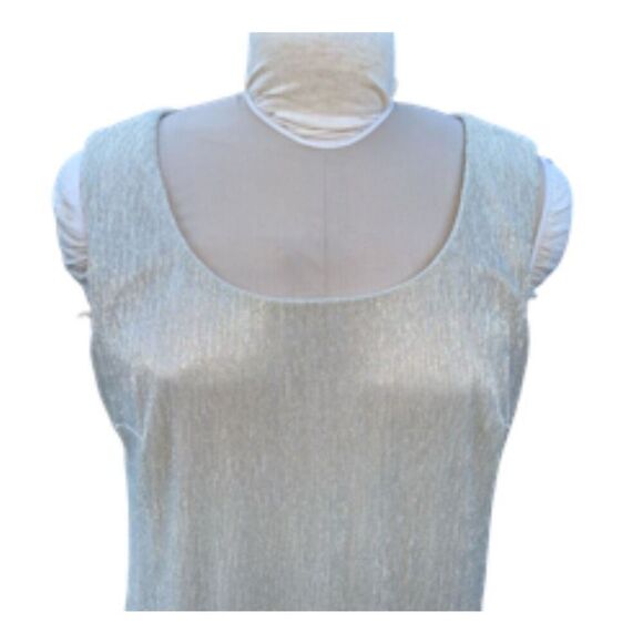 Metallic Sleeveless Shift Dress w/Matching Cardigan Sz 12 by R&M Richards Flowy - Picture 12 of 14